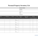 Personal property inventory checklist